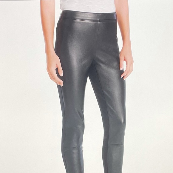 WHBM Vegan Leather Front Leggings Size 0 - Picture 2 of 15